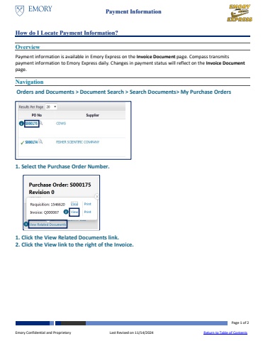 How Do I Check the Payment Status on a Requisition or Purchase Order?