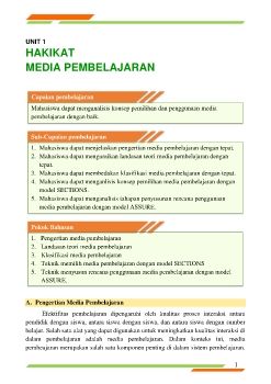 Unit 1 - Hakikat Media Pembelajaran