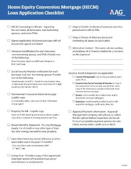 AAG060_Items Needed Checklist