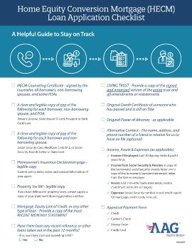 AAG060_Items Needed Checklist