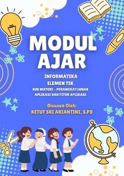 Hijau Toska dan Kuning Ilustrasi Lucu Sampul Modul Pembelajaran Kreativitas Anak Dokumen A4