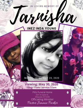 tarnisha flip book obituary