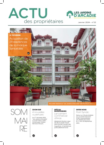 Actu des Propriétaires Janvier 2024