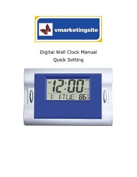 Digital Wall Clock Manual