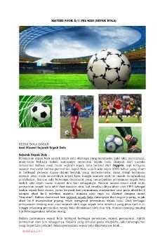 Materi  PJOK X/1 Pel-kes (Sepak Bola)