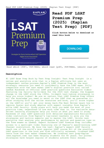 read pdf lsat premium prep (2025) (kaplan test prep) [pdf]