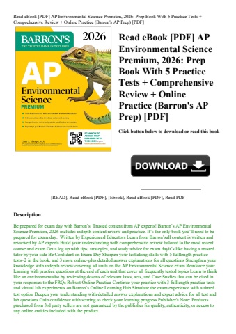 read ebook [pdf] ap environmental science premium  2026 prep book with 5 practice tests + comprehens