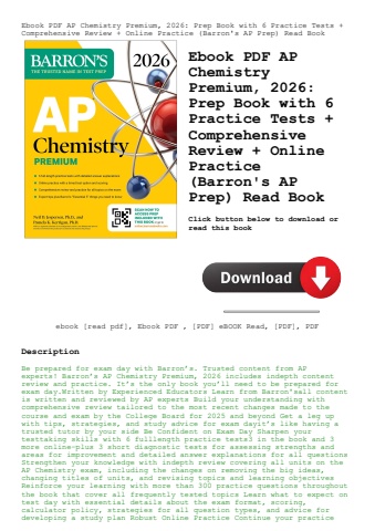 ebook pdf  ap chemistry premium  2026 prep book with 6 practice tests + comprehensive review + onlin
