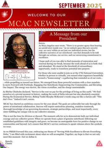 MCAC September 2025 Newsletter