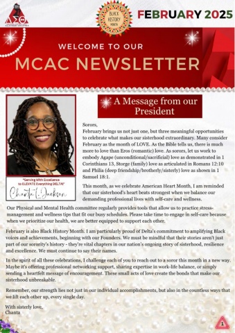 MCAC February 2025 newsletter