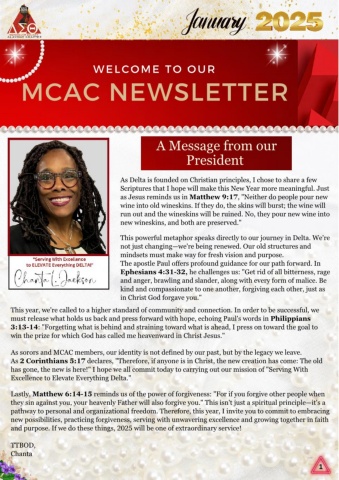 MCAC January 2025 newsletter