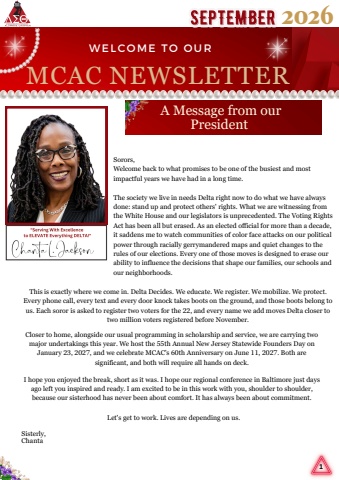 MCAC Septembe-October 2026 Newsletter