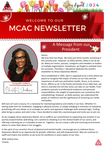 MCAC April 2204 Newsletter