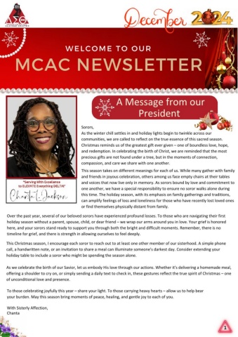 MCAC December 2024 Newsletter