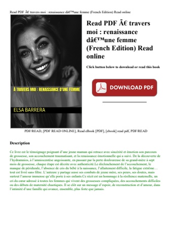 read pdf ãƒâ€ travers moi  renaissance dã¢â€â™une femme (french edition) read online