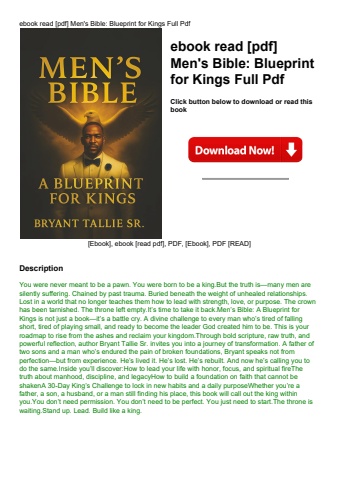 ebook read [pdf] men's bible blueprint for kings full pdf