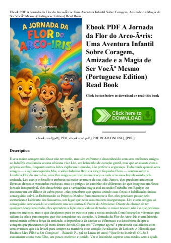 ebook pdf  a jornada da flor do arco-ãƒâris uma aventura infantil sobre coragem  amizade e a magia