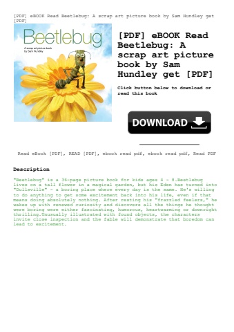 [pdf] ebook read beetlebug a scrap art picture book by sam hundley get [pdf]