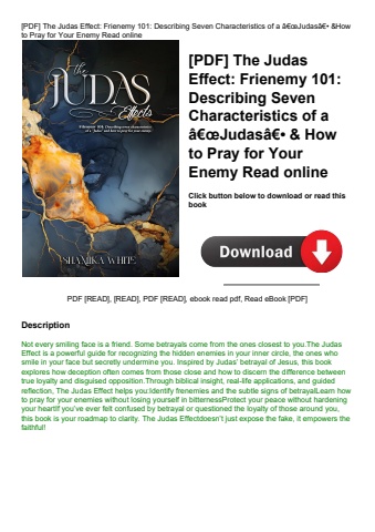 [pdf] the judas effect frienemy 101 describing seven characteristics of a ã¢â€âœjudasã¢â€â & how to