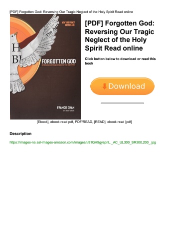 [pdf] forgotten god reversing our tragic neglect of the holy spirit read online