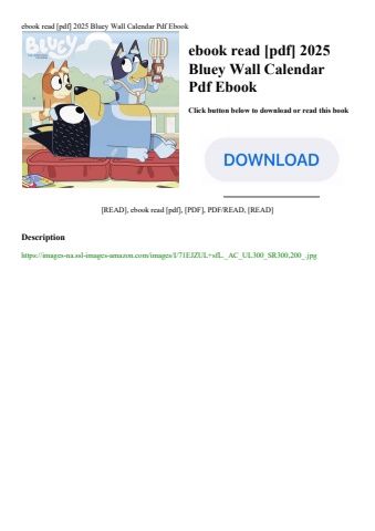 ebook read [pdf] 2025 bluey wall calendar pdf ebook