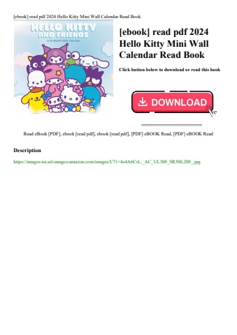 [ebook] read pdf 2024 hello kitty mini wall calendar read book