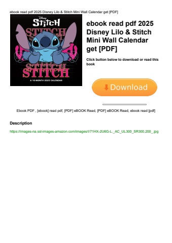 ebook read pdf 2025 disney lilo & stitch mini wall calendar get [pdf]