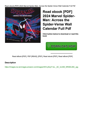 read ebook [pdf] 2024 marvel spider-man across the spider-verse wall calendar full pdf