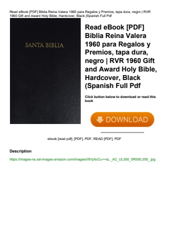 read ebook [pdf] biblia reina valera 1960 para regalos y premios  tapa dura  negro  rvr 1960 gift an