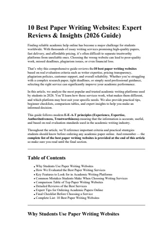 10 Best Paper Writing Websites Expert Reviews  Insights