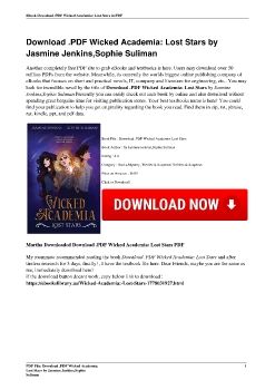 Download .PDF Wicked Academia: Lost Stars by Jasmine Jenkins,Sophie Suliman