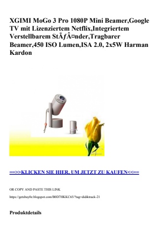 8840 xgimi mogo 3 pro 1080p mini beamer google tv mit lizenziertem netflix integriertem verstellbarem st