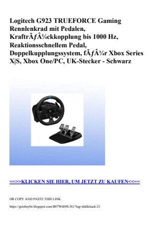 9991 logitech g923 trueforce gaming rennlenkrad mit pedalen  kraftrãƒâ¼ckkopplung bis 1000 hz  reaktions