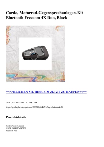 6065 cardo  motorrad-gegensprechanlagen-kit bluetooth freecom 4x duo  black