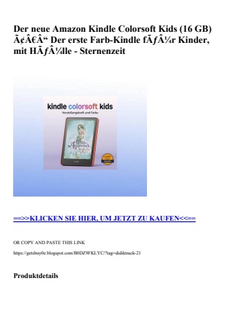 1257 der neue amazon kindle colorsoft kids  16 gb  ã¢â€â“ der erste farb-kindle fãƒâ¼r kinder  mit hãƒâ¼