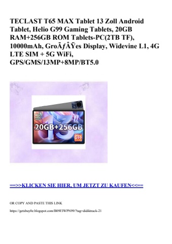 9393 teclast t65 max tablet 13 zoll android tablet  helio g99 gaming tablets  20gb ram 256gb rom tablets