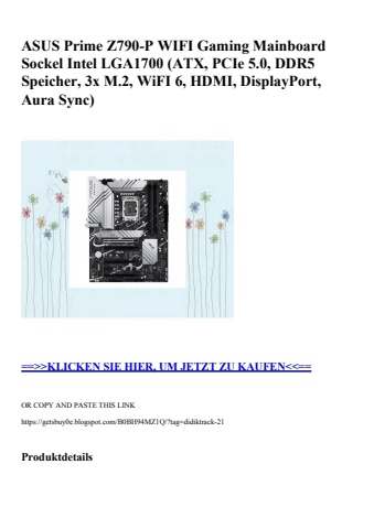 7397 asus prime z790-p wifi gaming mainboard sockel intel lga1700  atx  pcie 5