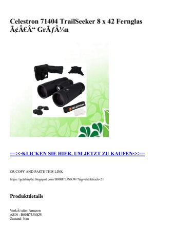 2008 celestron 71404 trailseeker 8 x 42 fernglas ã¢â€â“ grãƒâ¼n