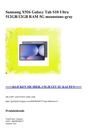 5812 samsung x926 galaxy tab s10 ultra 512gb 12gb ram 5g moonstone-gray