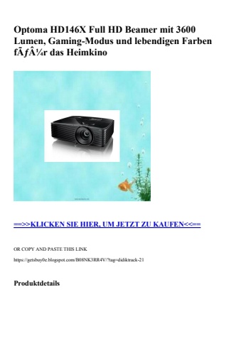 9926 optoma hd146x full hd beamer mit 3600 lumen  gaming-modus und lebendigen farben fãƒâ¼r das heimkino
