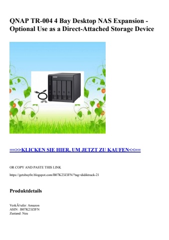 1601 qnap tr-004 4 bay desktop nas expansion - optional use as a direct-attached storage device