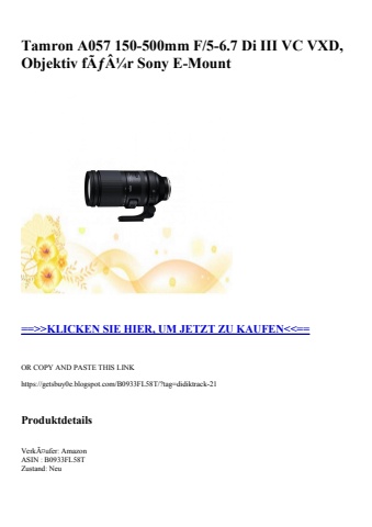 9423 tamron a057 150-500mm f 5-6