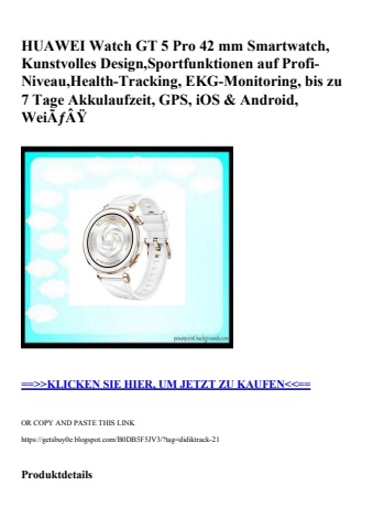 5736 huawei watch gt 5 pro 42 mm smartwatch  kunstvolles design sportfunktionen auf profi-niveau health-