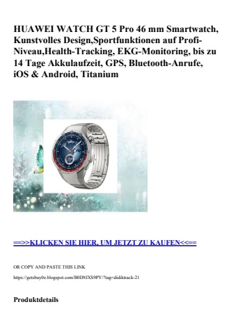 0639 huawei watch gt 5 pro 46 mm smartwatch  kunstvolles design sportfunktionen auf profi-niveau health-