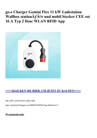 6520 go-e charger gemini flex 11 kw ladestation wallbox stationãƒâ¤r und mobil stecker cee rot 16 a typ