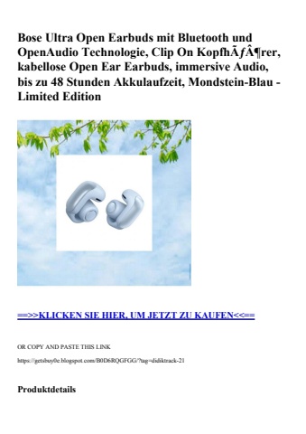 6959 bose ultra open earbuds mit bluetooth und openaudio technologie  clip on kopfhãƒâ¶rer  kabellose op