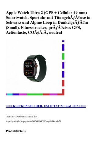 2994 apple watch ultra 2  gps   cellular 49 mm  smartwatch  sportuhr mit titangehãƒâ¤use in schwarz und