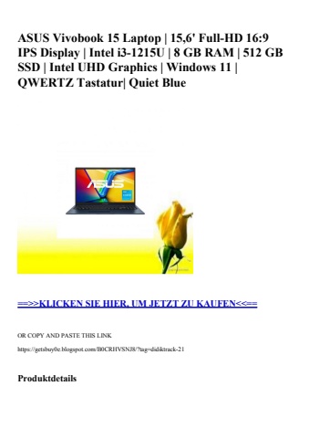 6323 asus vivobook 15 laptop   15 6' full-hd 16 9 ips display   intel i3-1215u   8 gb ram   512 gb ssd