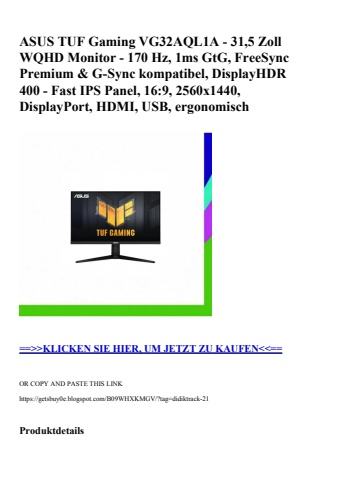 8732 asus tuf gaming vg32aql1a - 31 5 zoll wqhd monitor - 170 hz  1ms gtg  freesync premium   g-sync kom