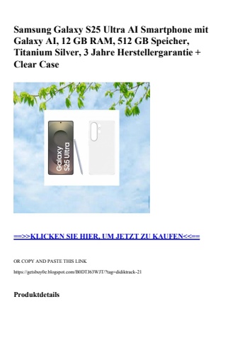 1461 samsung galaxy s25 ultra ai smartphone mit galaxy ai  12 gb ram  512 gb speicher  titanium silver